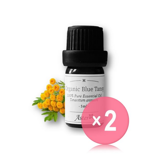 Aster Aroma - Organic Blue Tansy Essential Oil 2pcs Bundle Set