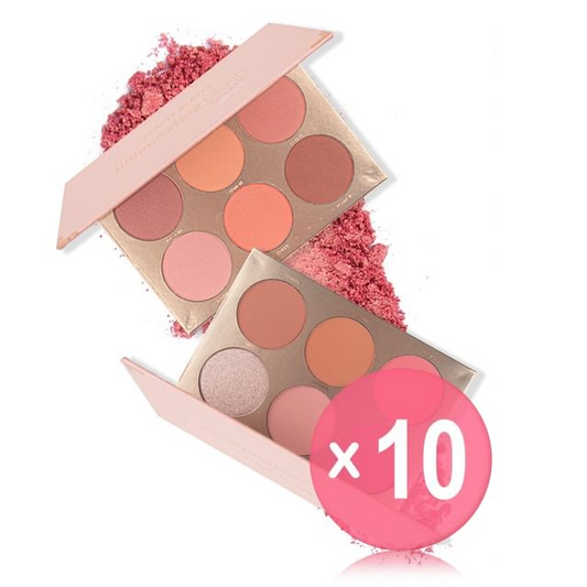 BEAUTY GLAZED - 6 Colours Blush Palette 10pcs Bundle Set